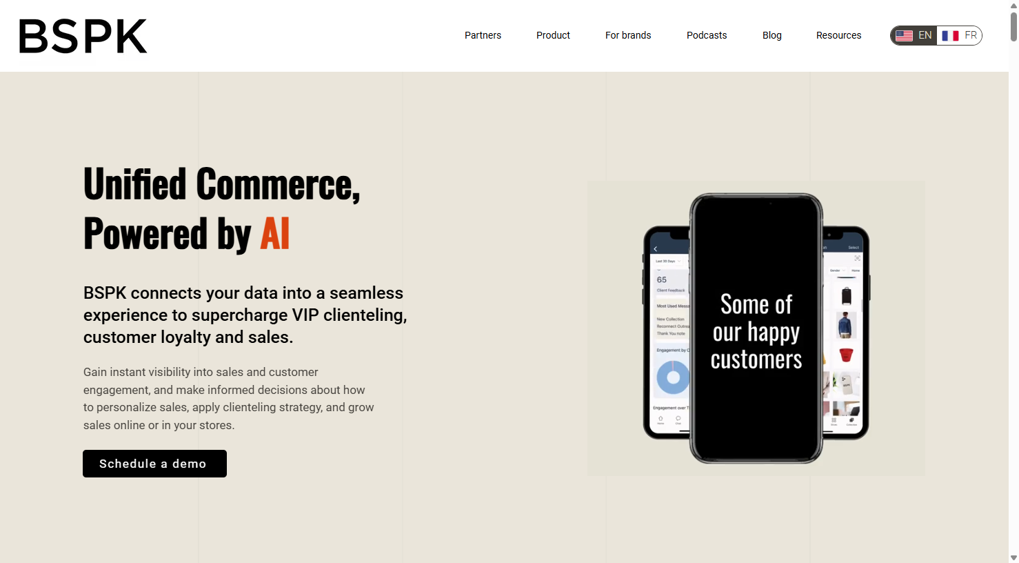 BSPK Unified Commerce AI-powered clienteling solution